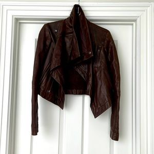 Veda Brown Leather Jacket